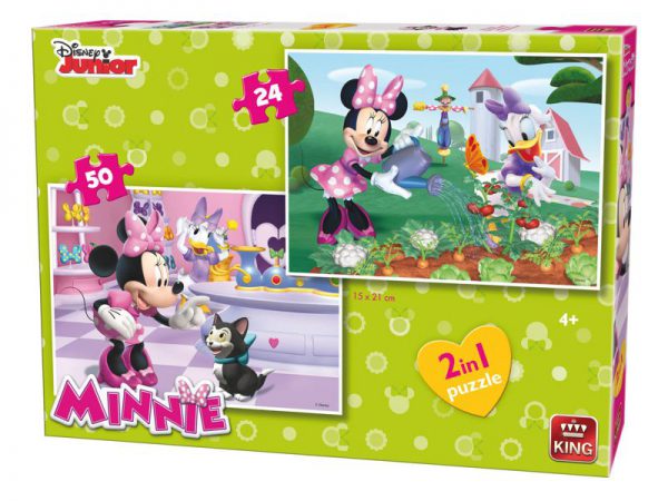 2 In 1 Disney Minnie Mouse 24 & 50 Piece Jigsaw Puzzles - 05414
