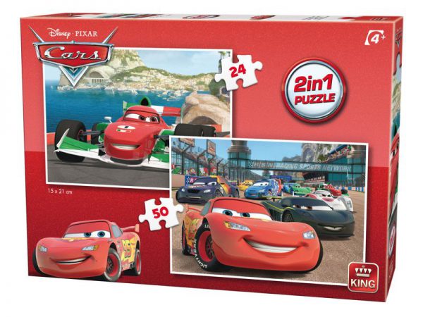 2 In 1 Disney Cars 24 & 50 Piece Jigsaw Puzzles - 05415