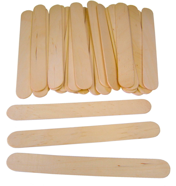 100 Plain Jumbo Lolly Sticks 7067-100