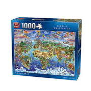 Comic World Map 1000m Piece 05366