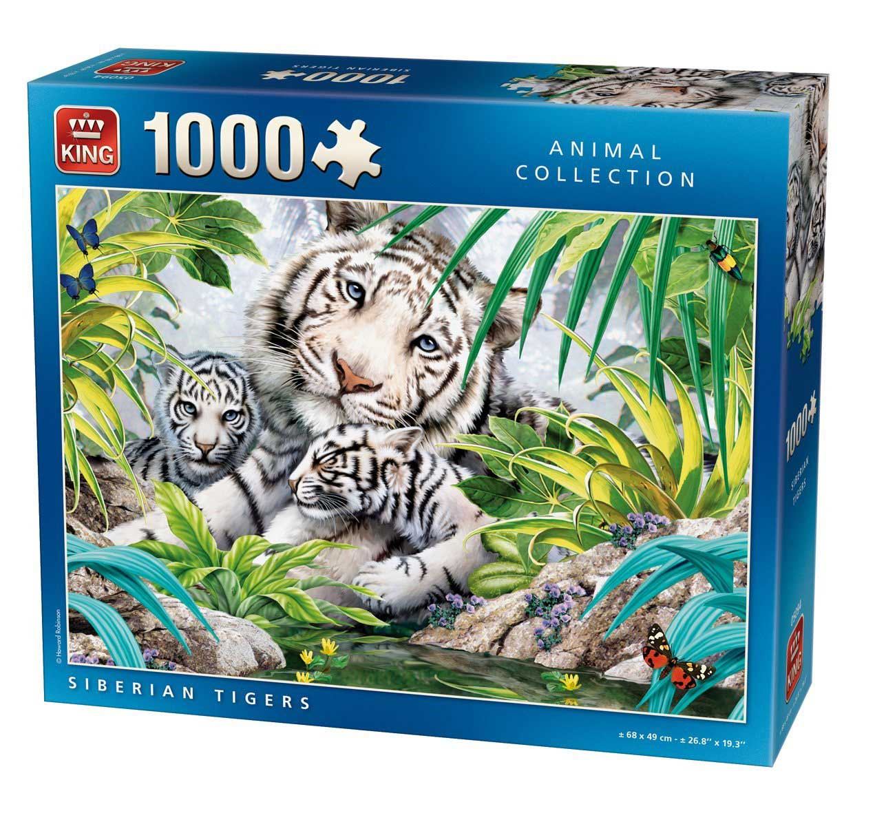 1000 Piece Jigsaw Puzzle ‘Siberian White Tigers’