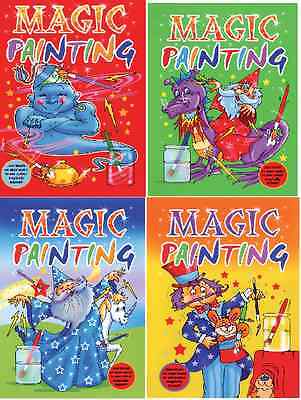 4 x Large A4 Magic No Mess Painting Books