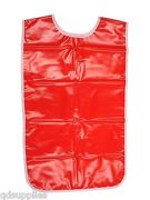 Children's Red Pvc Painting And Cooking Tabard Apron - 66cm x 61cm - 1052