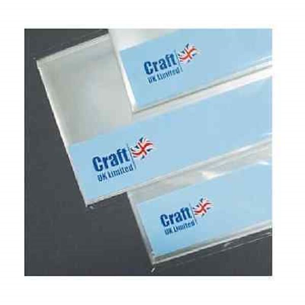50 7"x7" Craft UK 30 Micron Clear Cello Bags - 1068