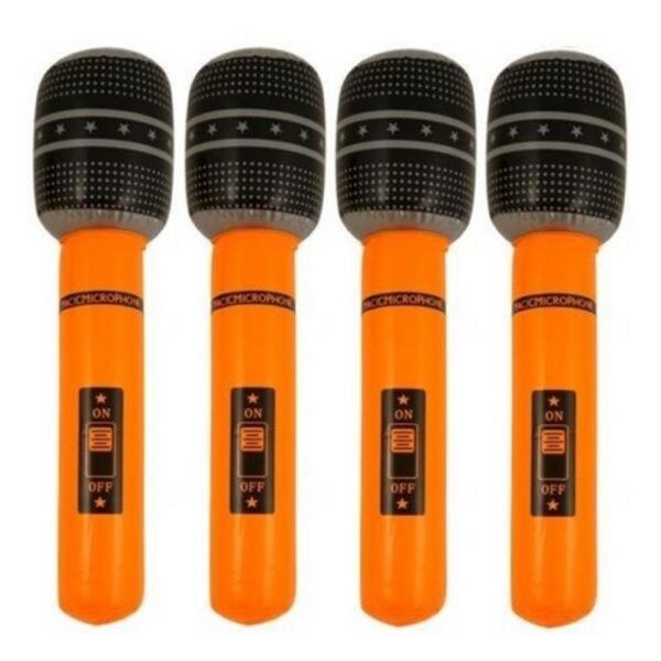 Large Inflatable Neon Orange Microphone - X99 115-SPL2