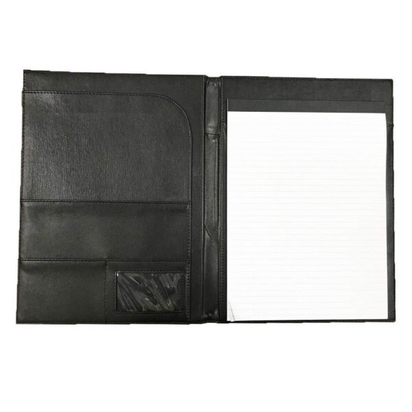 Collins A4 Black Faux Leather Executive Conference Folder
