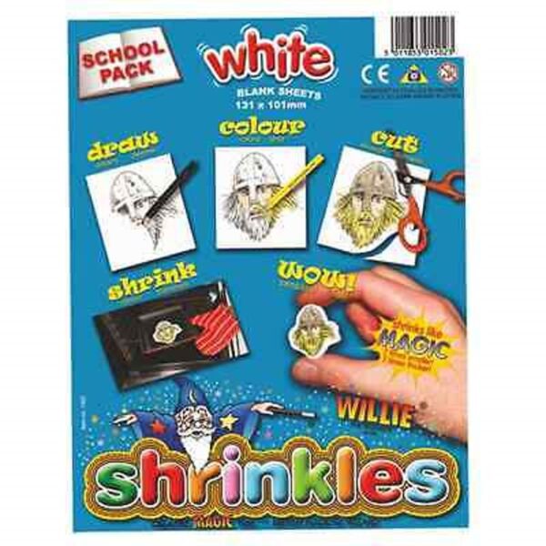 School Pack Of 50 Sheets White Shrinkles 13cm X 10cm