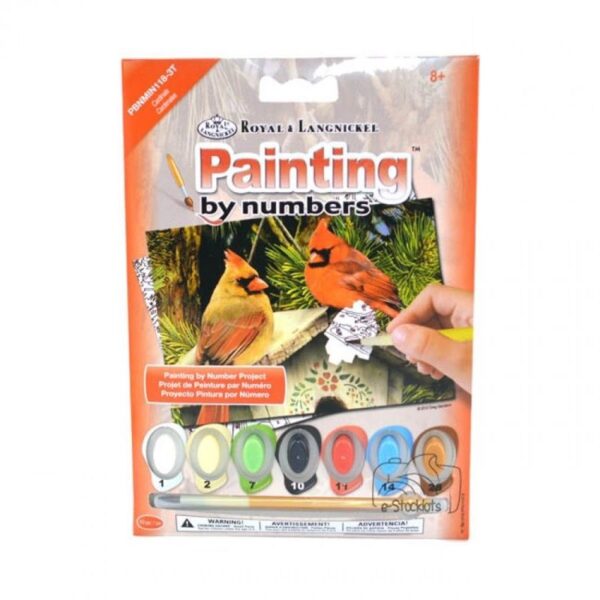 A5 Paint By Numbers Kit - Mini Cardinals Pbnmin-118