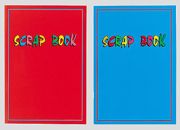 2 Scrapbooks Grey Sugar Paper 32 Pages Laminated 1 Red 1 Blue - 222-SPL1