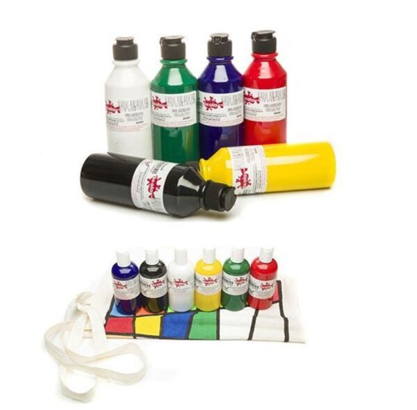 Scola Textile Paint 6x 300ml Assorted Colours- Fab300/6/a
