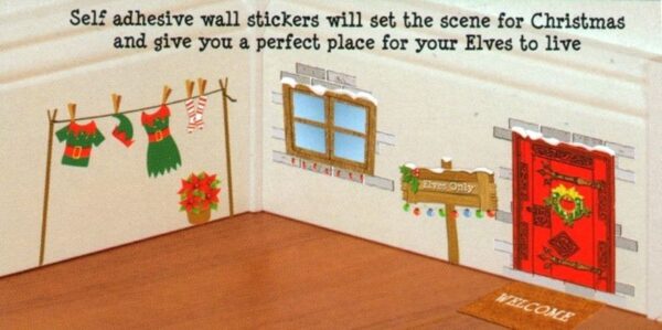 Reuseable Indoor Elf House Christmas Wall Stickers 524033