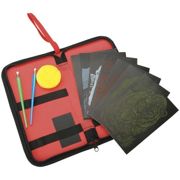 Engraving Art Travel Set With 6 Designs And Tool In Zip-up Carry Case