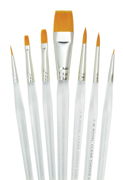 Clear Choice Range Artist Taklon Paint Brush Set Includes Flats