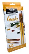 Pack Of 12 Essentials Range Artist Gouache Paints And 2 Brushes