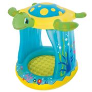 Turtle Totz Small Inflatable Paddling Pool With Shade 52219