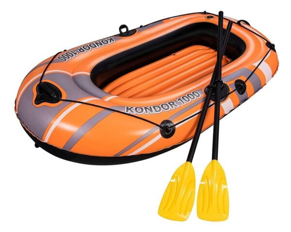Inflatable 1 Person Raft & Paddle Oars 65" x 42" 61078