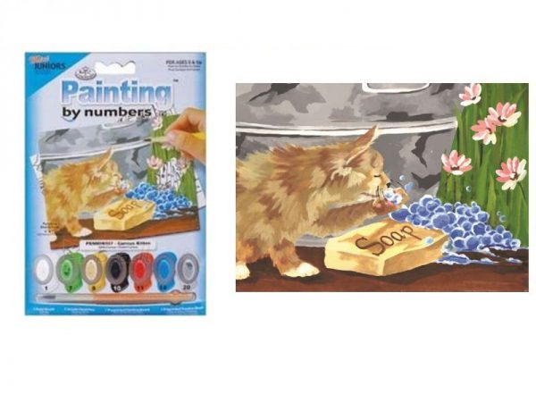 A5 Painting By Numbers Kit - Bathtime Friends Pbnmin107