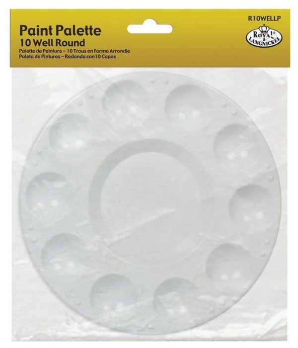 Artist Circular Round Paint Mixing Palette With 10 Wells R10well