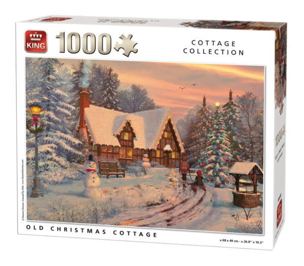 King 1000 Piece Old Christmas Cottage Jigsaw Puzzle 05742
