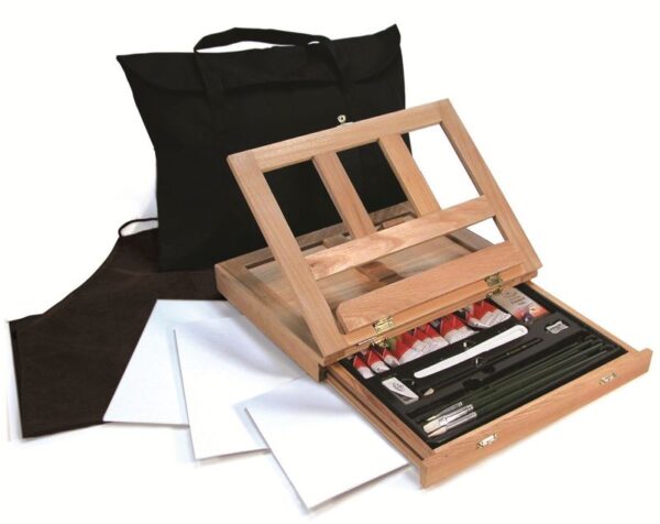 Deluxe Oil Paint And Easel Painting Set