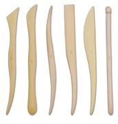 6x 8" Twin End Wooden Clay Sculpting Tools For Pottery Claywork Pt7