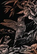 Humming Bird Copper Regular Size Engraving Art Scraperfoil