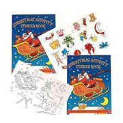 10x Father Christmas 36 Page Kid's Activity Colour Sticker Books 3140-SPL1