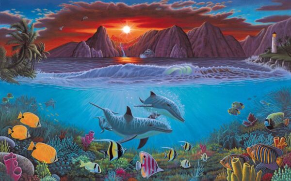 A3 Painting By Numbers Kit - Ocean Life Pal20