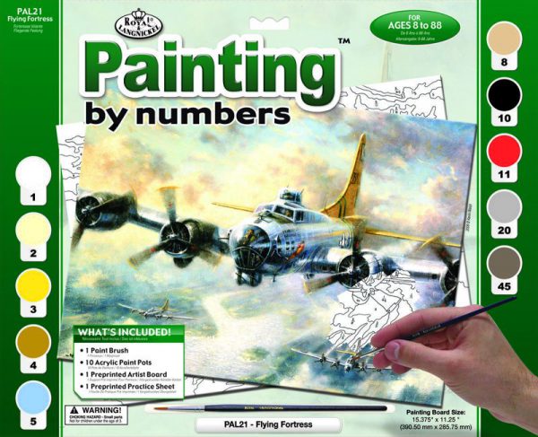 A3 Painting By Numbers Kit - Flying Fortress Ww2 Bomber Pal21