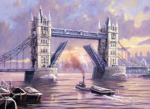 A3 Paint By Numbers Kit - London Tower Bridge At Dusk - Pal31