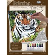 A4 Painting By Numbers Kit - Tiger In Hiding PCS4