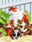 A4 Painting By Numbers Kit - Cat And Kitten PJS31