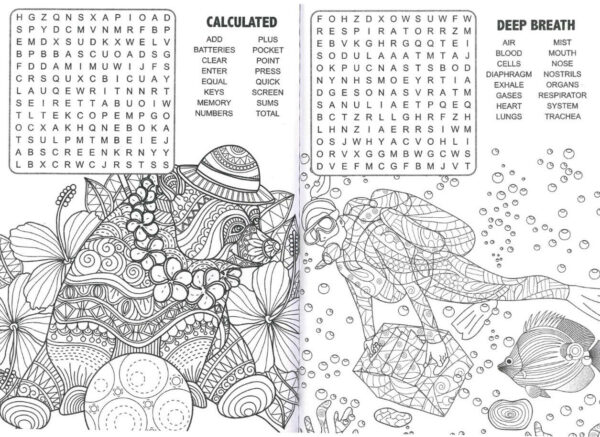 Word Search & Colouring Books