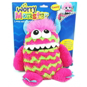 Children's Worry Monster Soft Cuddly Toy - Pink & Green