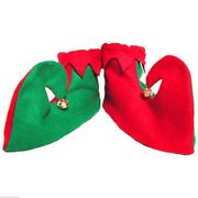 Christmas Elf Pixie Shoes Boots With Bells Fancy Dress - 53463