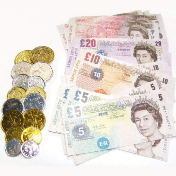 Children's Kids Play Money Toy Pretend Fake Money £ Cash Notes Coins