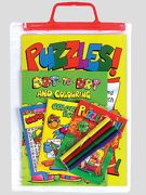 Activity Fun Pack Puzzles Colouring And Painting In A Carrier Bag 75FP-SPL1