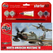 Airfix North American Mustang IV WWII Scale Model Starter Set 1:72 A55107