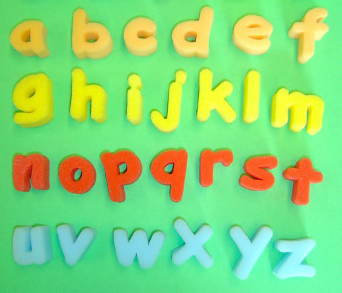 Foam Lowercase Stencil Stampers Alphabet Letters a-z