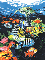 A4 Painting By Numbers Kit - Ocean Deep PCS12