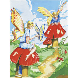 A4 Painting By Numbers Kit - Flower Fairies PJS20