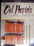 Oil Pastel Art Set With 24 Round Oil Pastels and 2 Blenders
