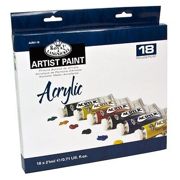 Royal Langnickel 18 X 21ml Tubes Acrylic Paint Assorted Colours
