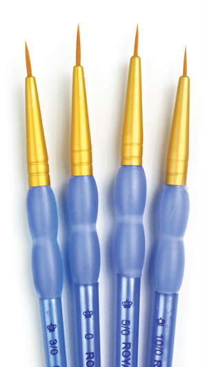 Gold Nylon Detail Craft Modelling Brush Set Rcc203