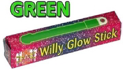 10 x Green Willy Shape Glow Stick - Ladies Hen Night Party Toy