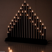 Christmas Candles Bridge Decoration - Black
