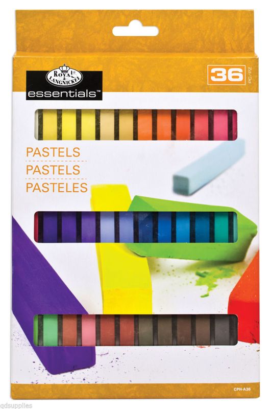 36 Coloured Artist Soft Square Sketching Pastels