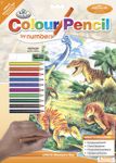 Dinosaurs Colour Pencil by Numbers Kit Regular Size