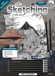 Old Country Barn Sketching By Numbers Kit Regular Size Skbn1