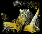 Gold Engraving Foil Art Kit - Spotted Leopard